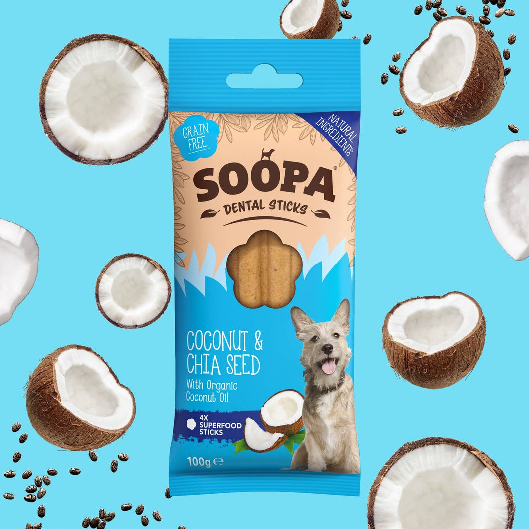 SOOPA - COCONUT & CHIA SEED DENTAL STICKS