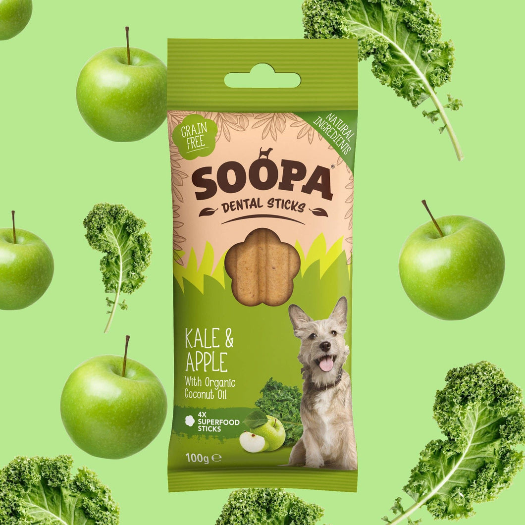 SOOPA - KALE & APPPLE DENTAL STICKS