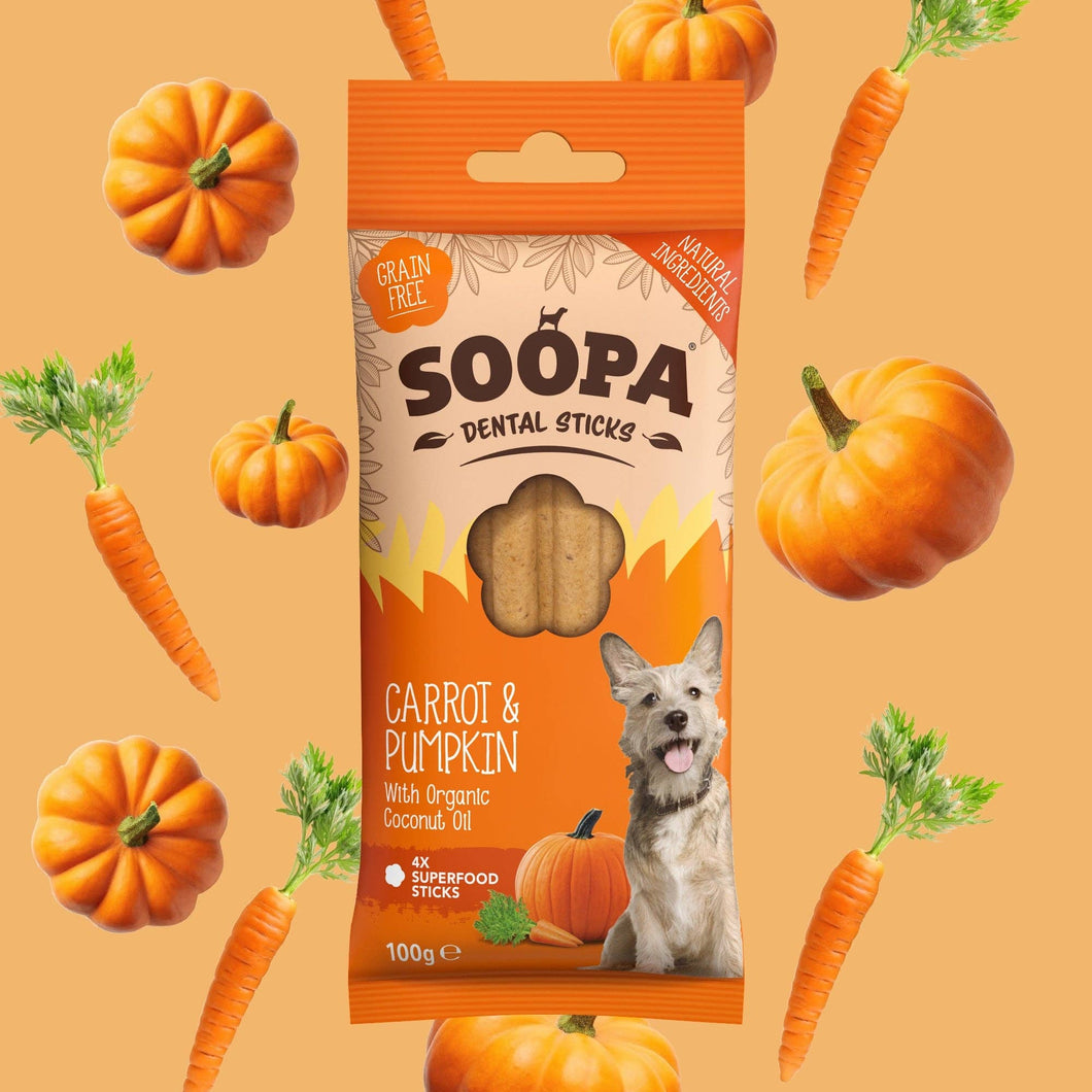 SOOPA - CARROT & PUMPKIN DENTAL STICKS