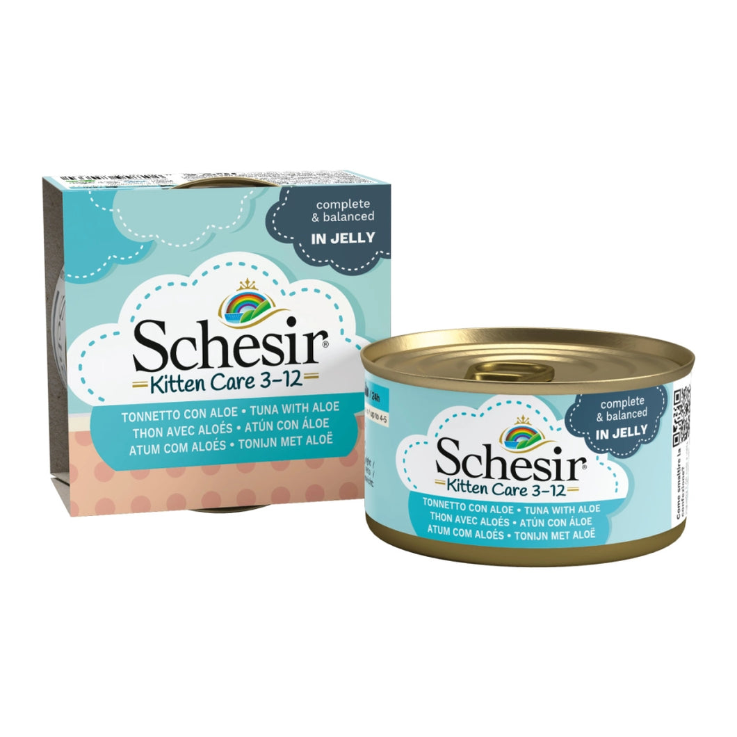 SCHESIR KITTEN CARE - JELLY IN TIN - DIFFERENT TASTES