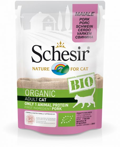 SCHESIR BIO ORGANIC WET ADULT CAT - PORK 85g