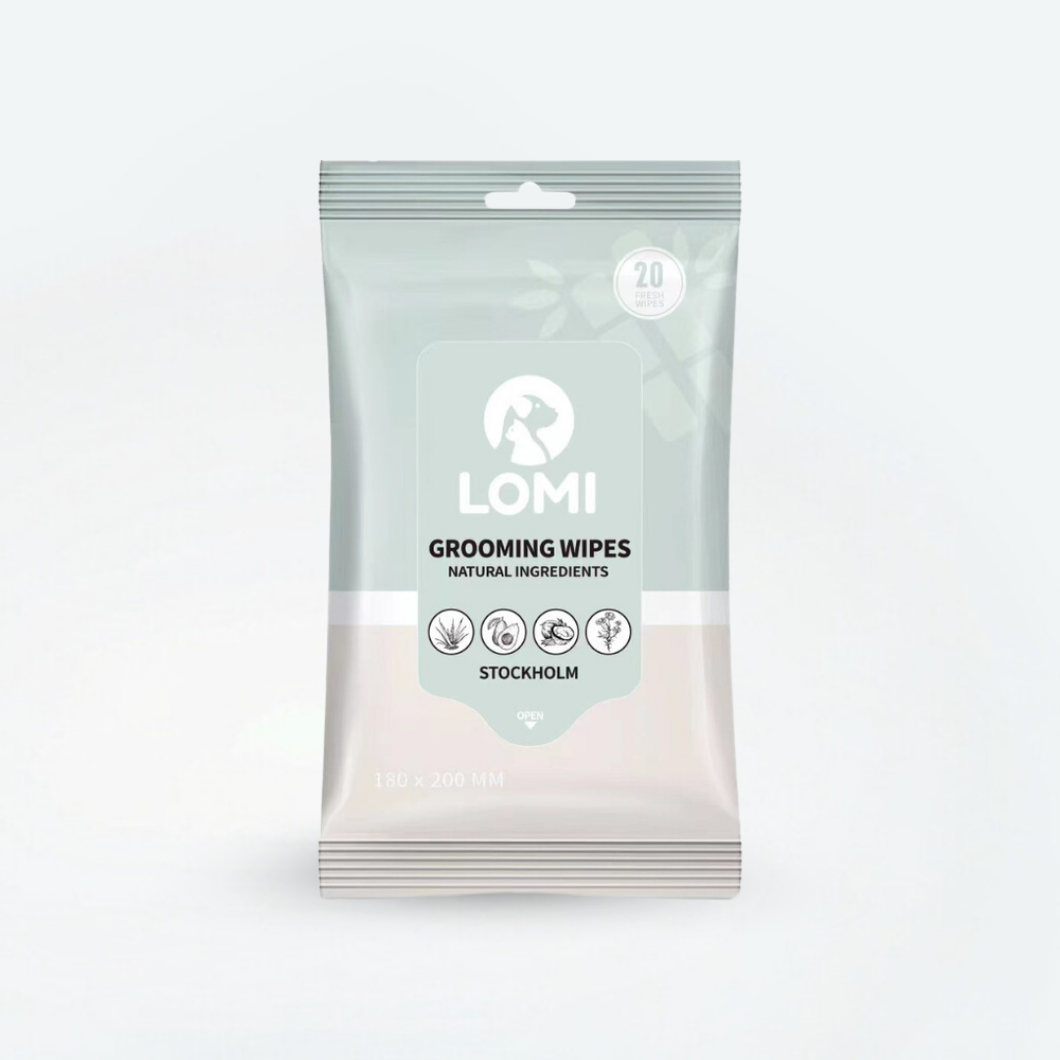 LOMI - BAMBOO GROOMING WIPES - TRAVEL SIZE